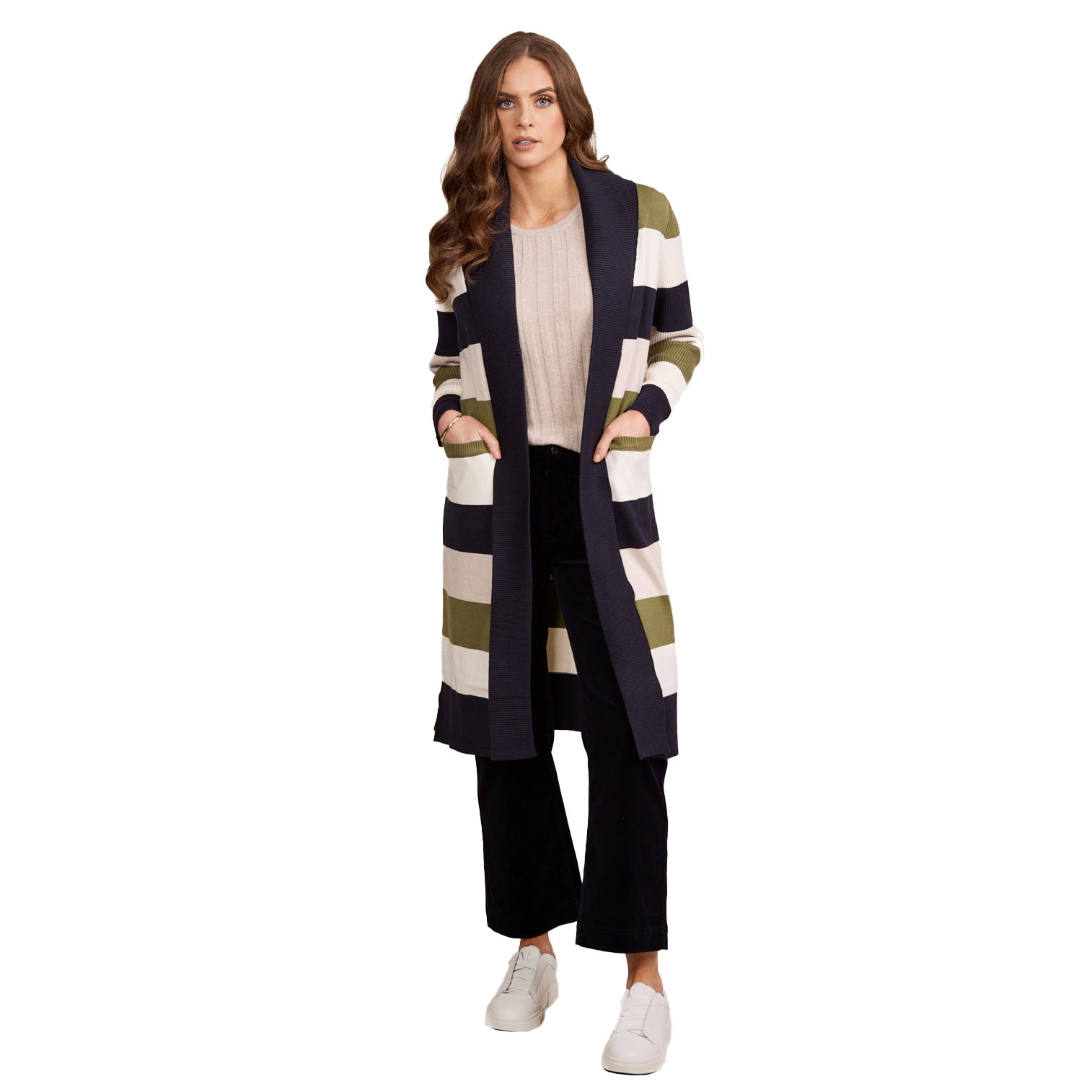 Vassalli Open Longline Cardi With Pockets